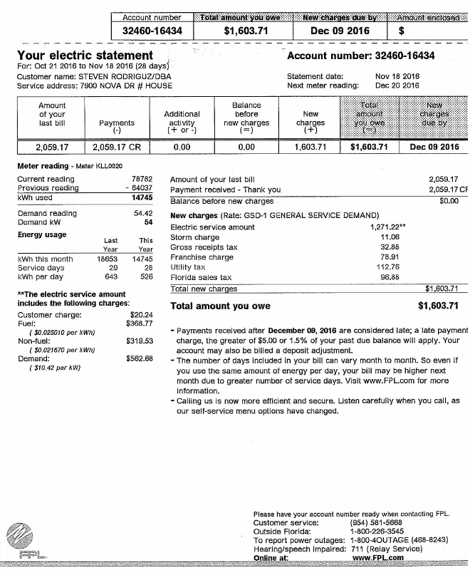 FPL Bill